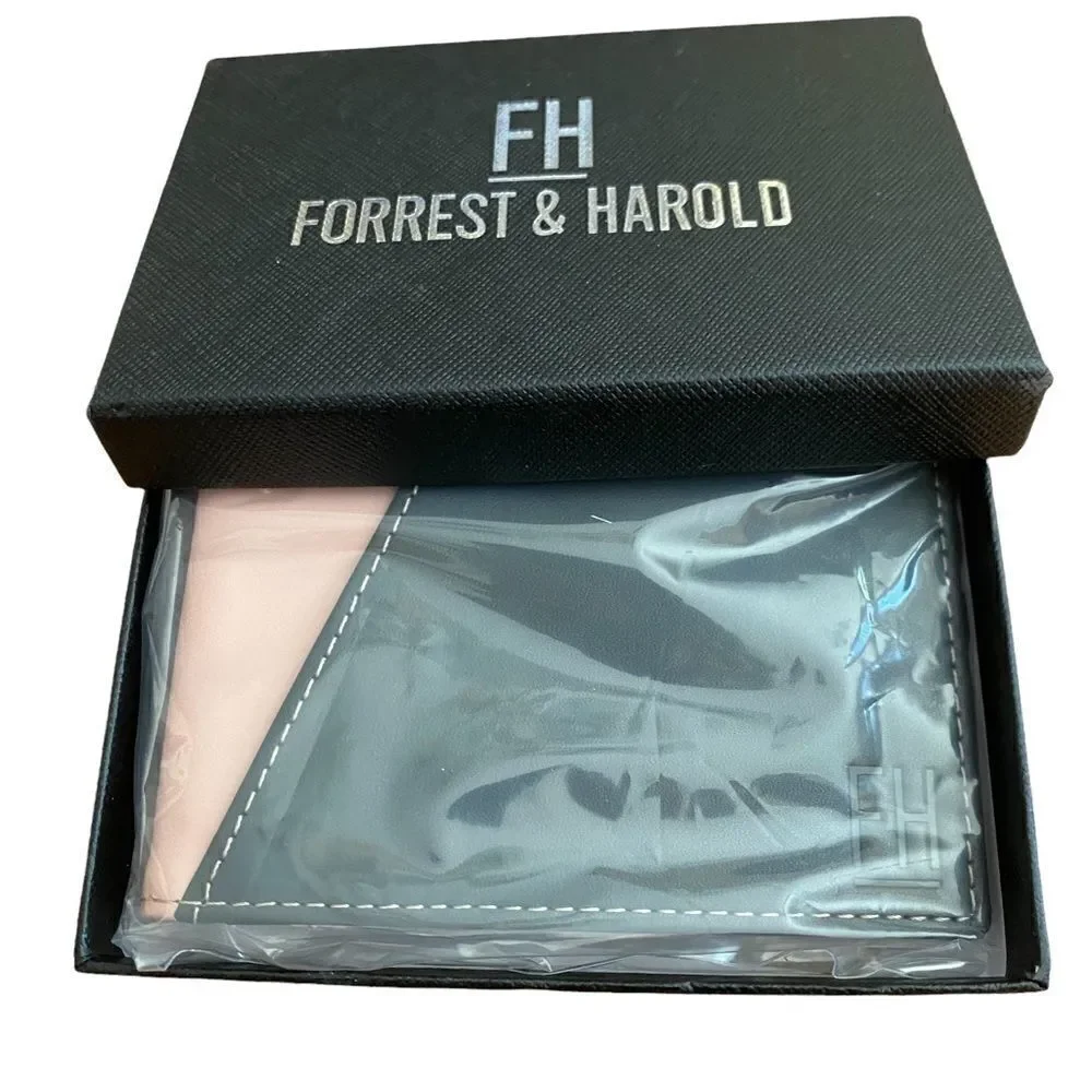Leather Wallet Money Clip Forrest & Harold Signature Slim RFID NIB